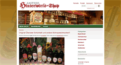 Desktop Screenshot of hinterwirts-shop.de